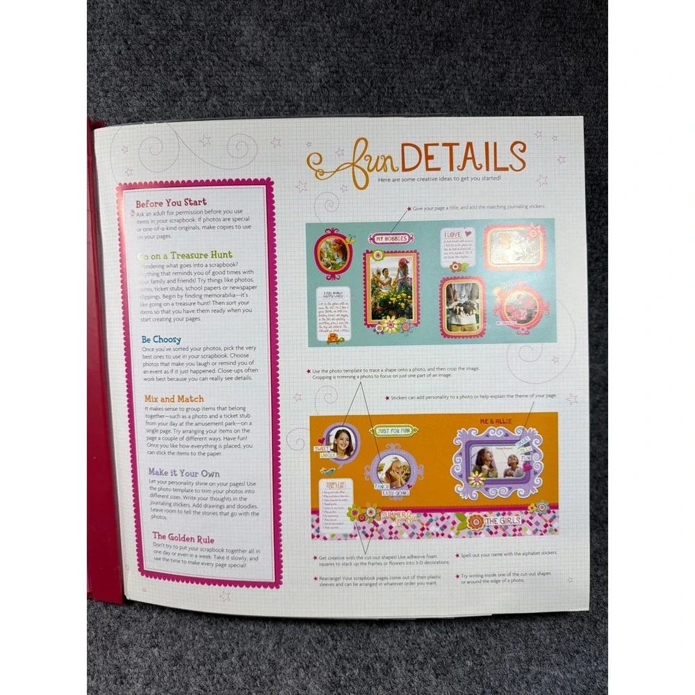 American Girl Mixed Lot Doll Hair Styling Book Sparkle Spirit Style Scrap Book